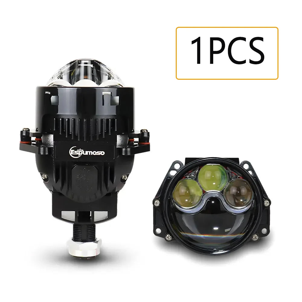 3inch Dual Hyperboloid Bi-LED Projector Lenses 6000K Car Led Light Bulbs Upgrade Retrofit Kits Turbo For Hella 3R H4 H7 9005