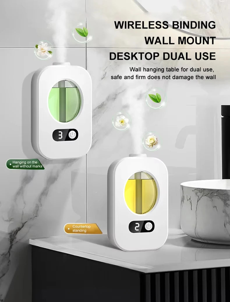Mini Ultrasonic Essential Oil Diffuser Machine Aromatherapy Humidifier Quiet Automatic Sprayer Air Freshener for Home Office
