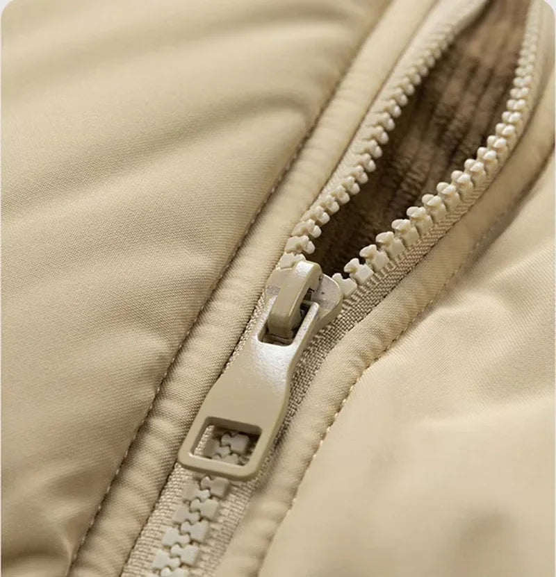 Men's Winter Jacket Hooded Casual Warm Cotton Jacket Thickened Fleece Lined Zipper Front Parka Winter Cold-Proof Coat Male 2026