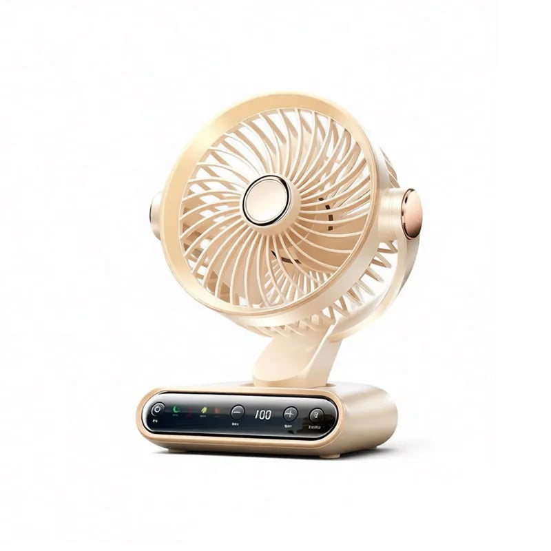 Air Circulation Fan Desktop Portable Rechargeable Fan AI Smart 100 Speed Stepless Quiet Brushless Motor Type-C Baby Sleep Wind