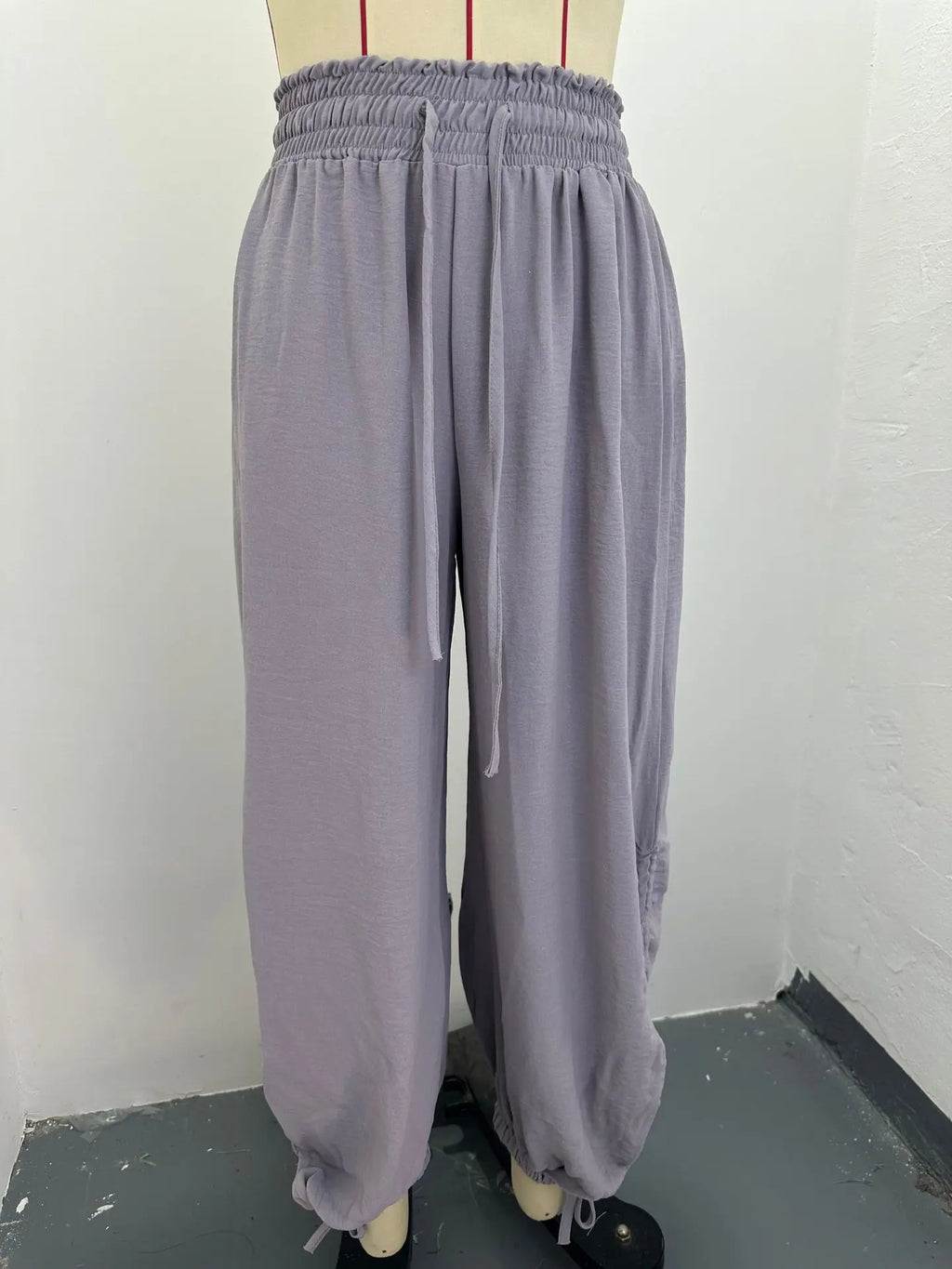 2026 New Drawstring Lantern Pants Women's Casual High Waist Loose Trousers Spring Summer Fashion Streetwear Female Joggers Pants