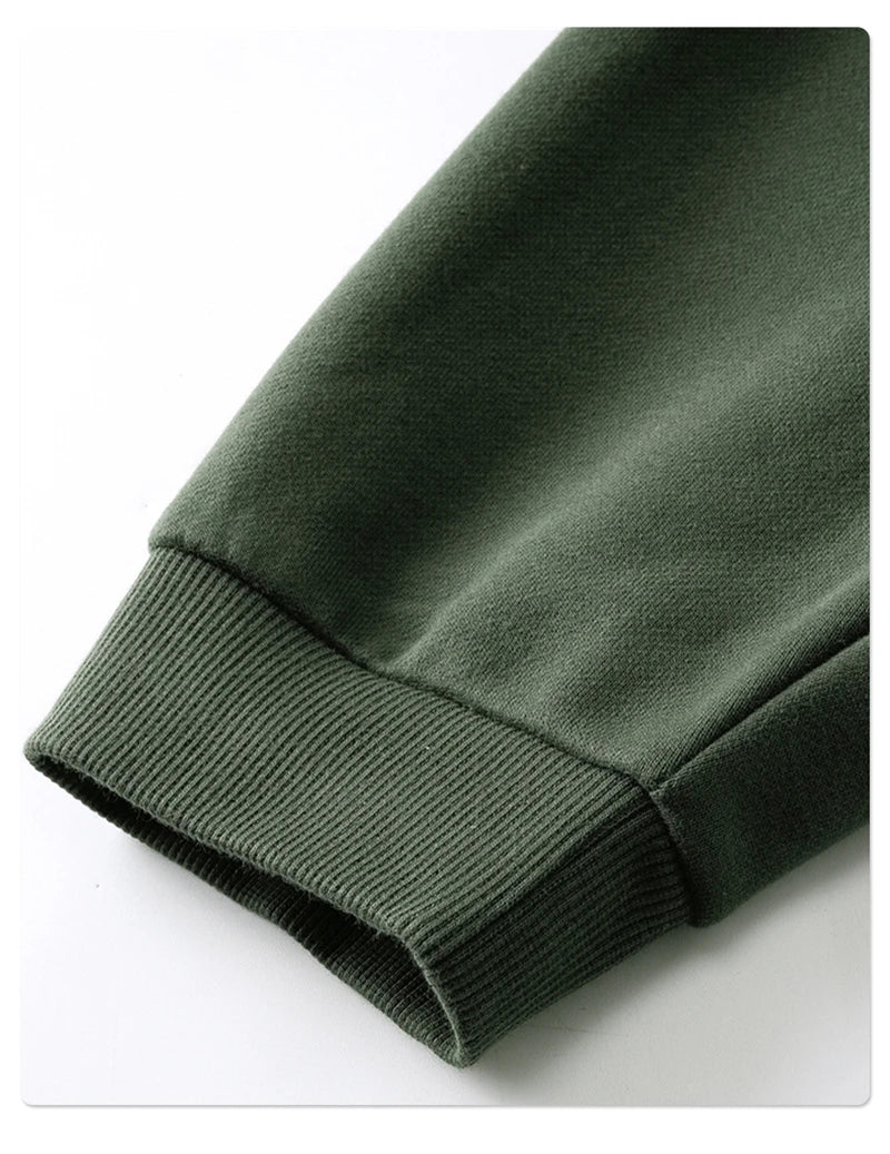 ZODF Trendy Winter Man Warm 430gsm Fleece Zipper Hoodies Unisex Solid Loose Zip-Up Hooded Coats Brand Outfit HY1130