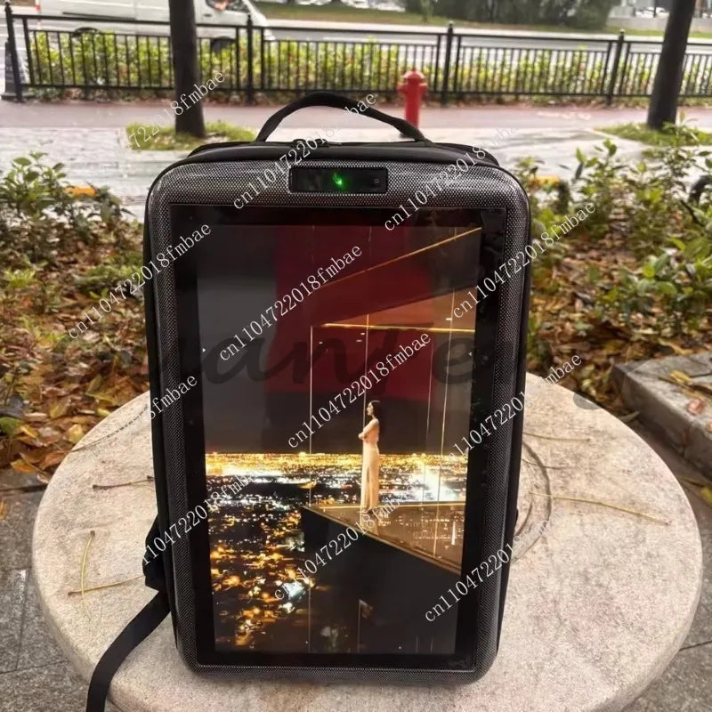 Android Backpack Advisement Player Mobile Outdoor Backpack LCD Screen Battery Powered Supply Backpack Advertising LED Screen Bag