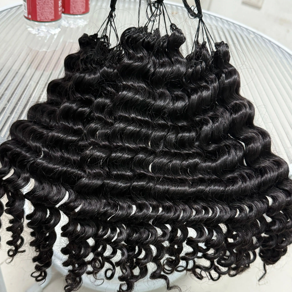 NABI Updated Miracle Knots Hair Pre-Separated Burmese Crochet Human Hair DeepWave 14-26inch 100g/pc for Bora Boho Braids