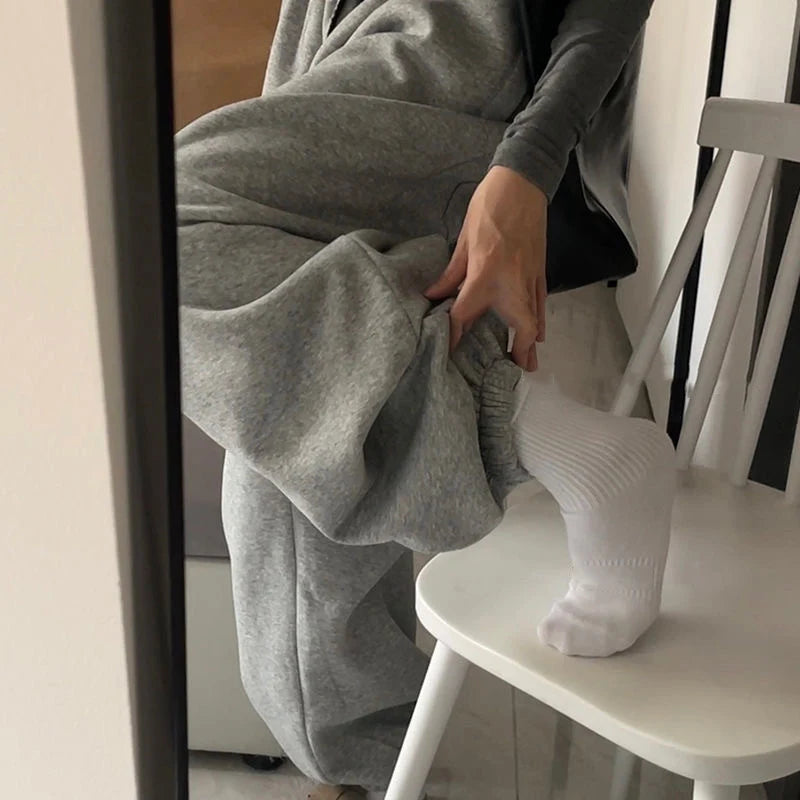 Oversized High Waist Wide Leg Sweatpants Women 2026 New Drawstring Loose Casual Sport Pants Woman Solid Pocket Baggy Trousers