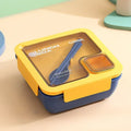 850ml/1100ml Lunch Box Microwave Portable Bento Boxes with Tableware for Kids School Leakproof 4 Grid Food Snack Containers