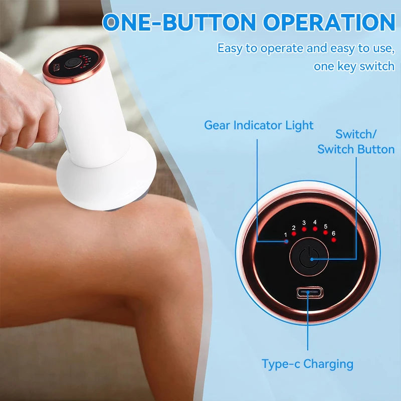 Wireless Massage Gun Body Massager Neck Back Neck Shoulder Body Sculpting Machine Fat Pushing Cellulite Slimming Massage Device