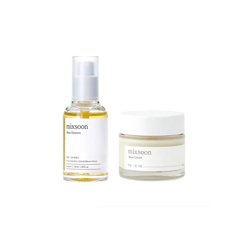 Mixsoon Bean Essence & Cream - Repair Damage Anti-aging Fade Spots Thick And Moist Moisture Mild and Smoothing Korean Skincare