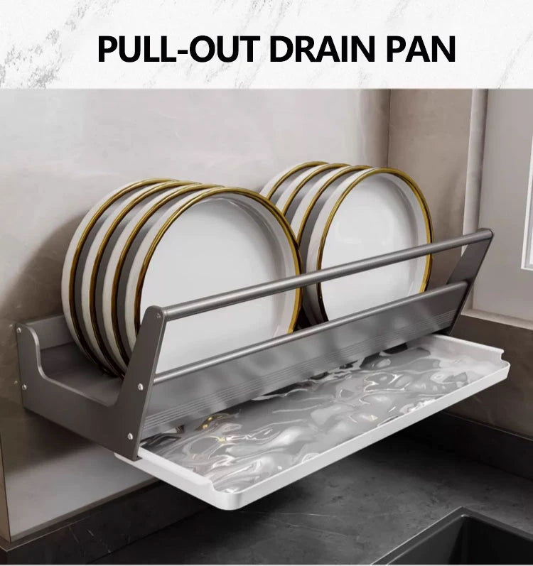 Wall Mounted Kitchen Dish Drainer Dish Drying Rack  Storage & Organization Kitchen Gadgets Shelf Useful Things For Kitchen