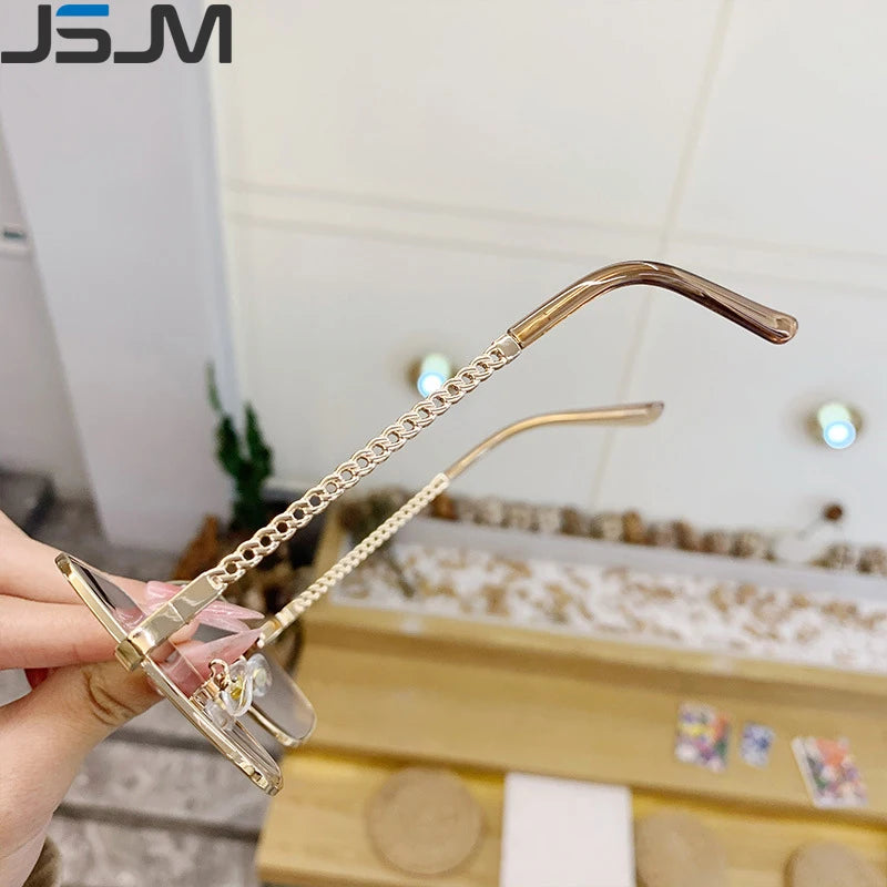 JSJM New Fashion Big Frame Sunglasses Women Classic Brand Design Luxury Metal Oversize Sun Glasses Female Oculos De Sol UV400