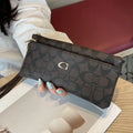 New Zipper Long Wallet For Women & Men, Multi Card Slot Billfold Purse, Wristlet Clutch Card Holder Coin Pocket Money Storage Ha