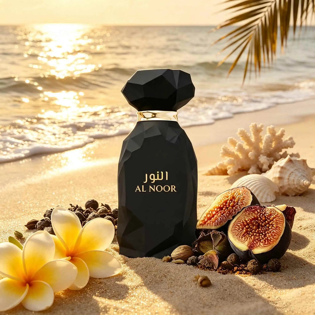 Arabiyat Prestige Al Noor gift-set perfume features a premium black-gold bottle and elegant box. Its rich scent makes it a refined gift for birthdays, festivals and business occasions.