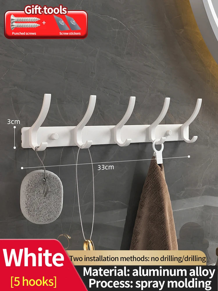 No Drill Door Behind Hook Storage Wall Hanging Clothes Hanger Coat Hook Punch-Free Hanger Bedroom Organizer Storage Kitchen Acce