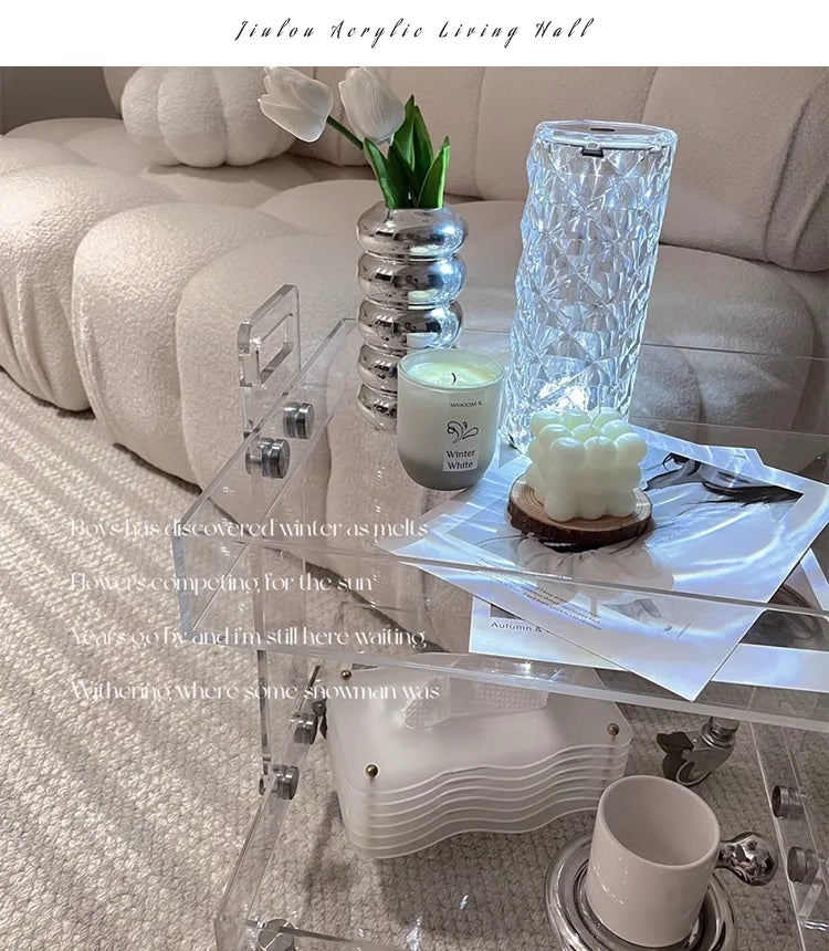 Modern Aesthetic Coffee Tables Acrylic Design Unique Minimalist Coffee Tables Small Flexible Muebles Para El Hogar Accessories