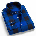 2026 100% Cotton New Male Casual Long Sleeve Warm Man Clothes Flannel Plaid Shirt Men Plus Size 3XL 4XL
