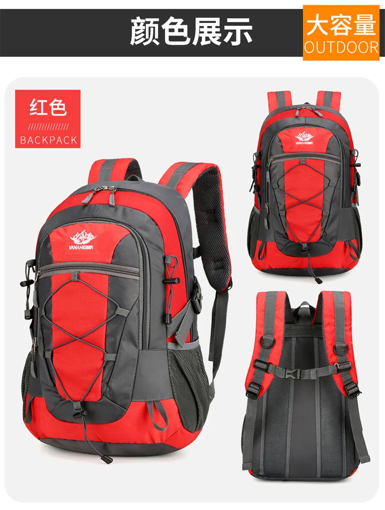 30L Lightweight Hiking Backpacks Waterproof Travel Shoulder Bags Outdoor Camping Cycling Fishing Climbing Backpack for Women Men