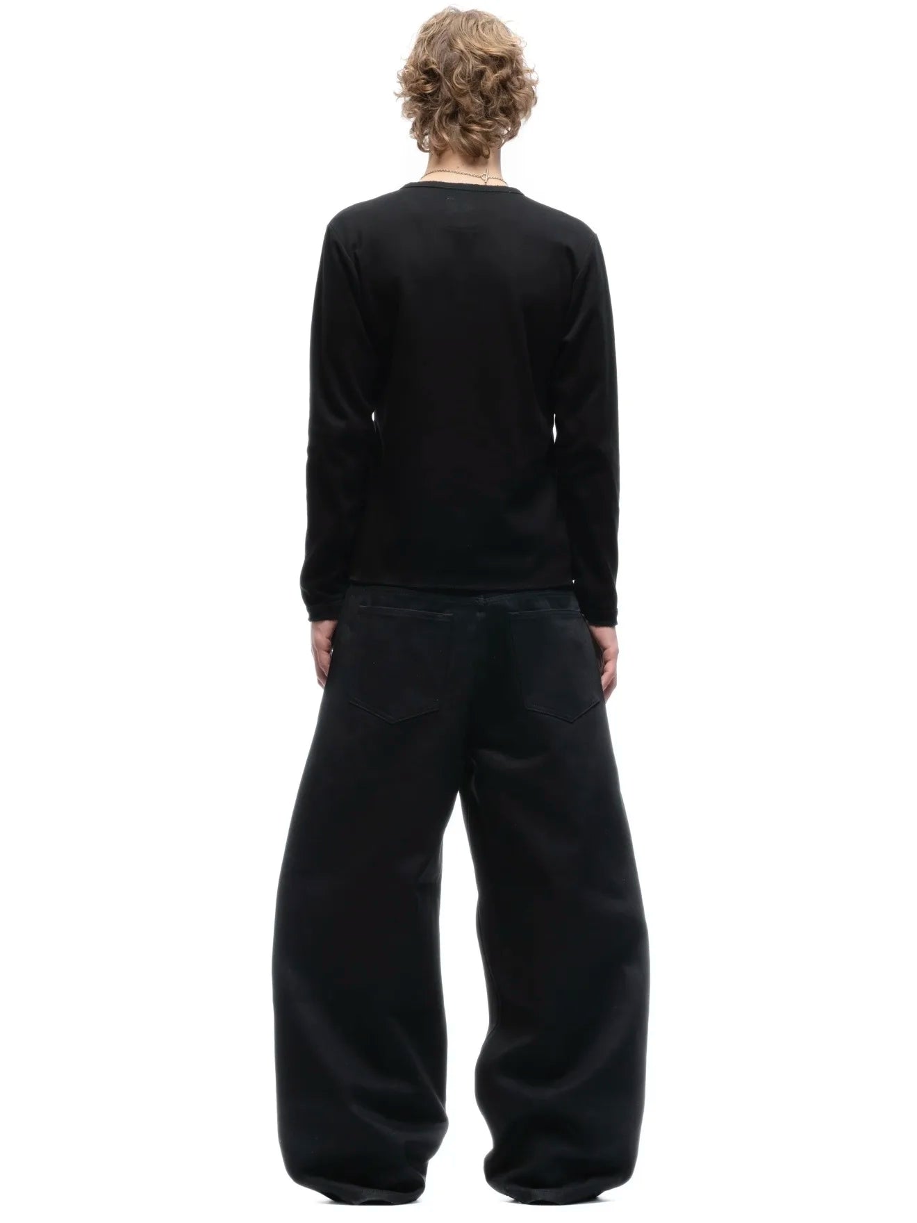 Black Raw Denim Jeans Baggy Pants Japanese Red Edge Raw Selvedge Fabric Straight Leg Men's Casual Trousers