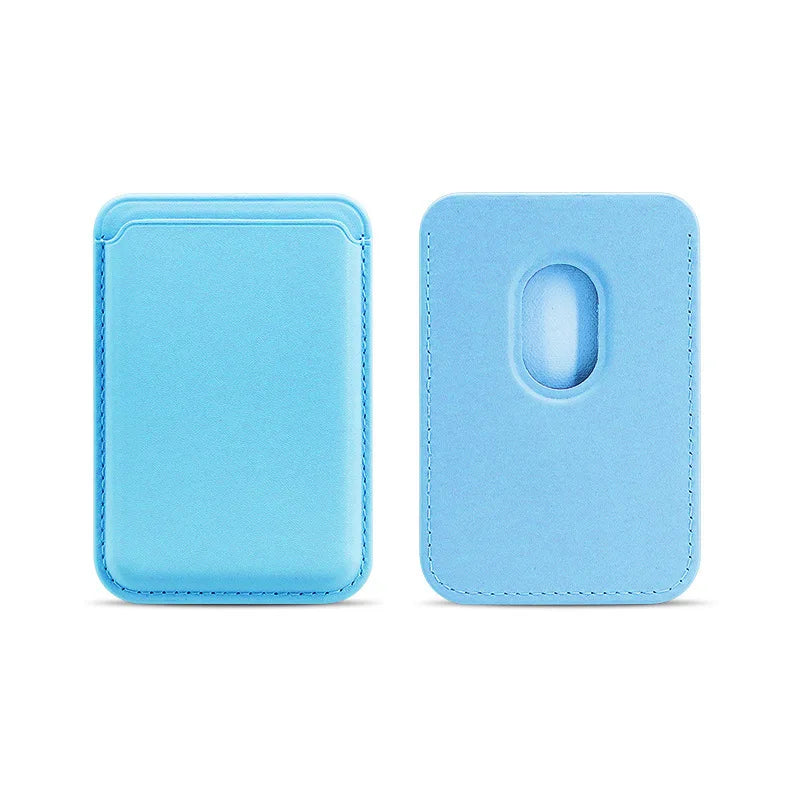 Magnetic Card Holder Leather PU Card Sleeve ID Card Holder Mobile Phone Back Sticker Bag For Magsafe iPhone 17 Card Holder Cover
