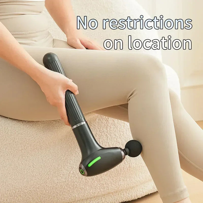 Mulit functional fascia gun with Extended Handle Percussion Back Massager for muscle relaxation  Back Waist Body Massage