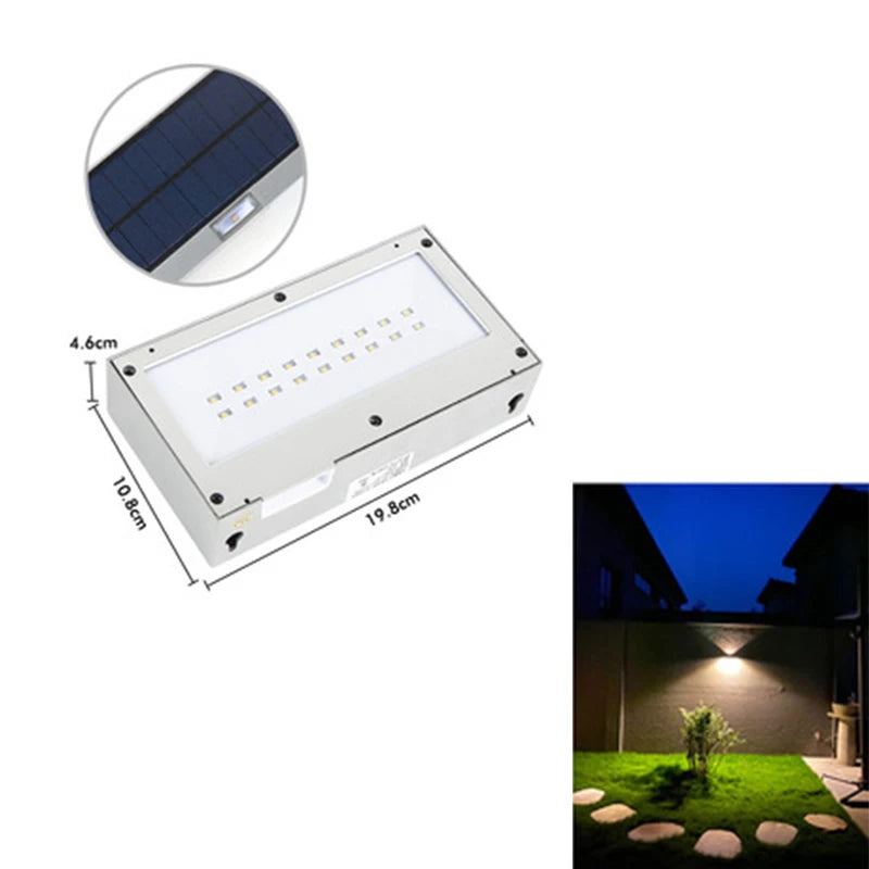 LED Outdoor Solar Wall Lights Waterproof Solar  Light Balcony Villa Doorway Courtyard Walled Lighting Fence Decor Solar Lamp