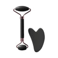 Dual Size Facial Massage Kit Double End Roller Heart Shape Gua Sha Board Skin Lifting Puffiness Reducing Home Spa Beauty Tool