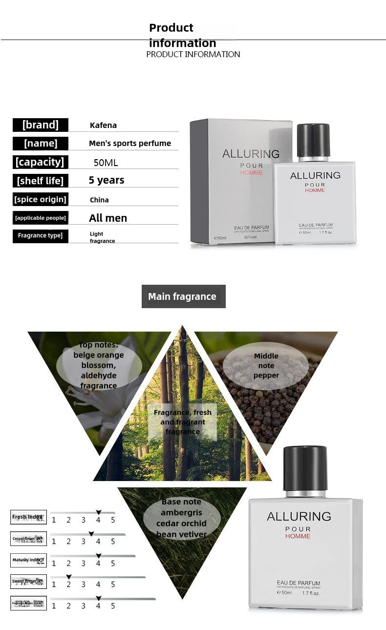 Brand Luxury Eau De Toilette for Men Bleu De Homme 50ml – Long-lasting Fresh Scent Elegant and Sporty Fragrance for Men Cologne