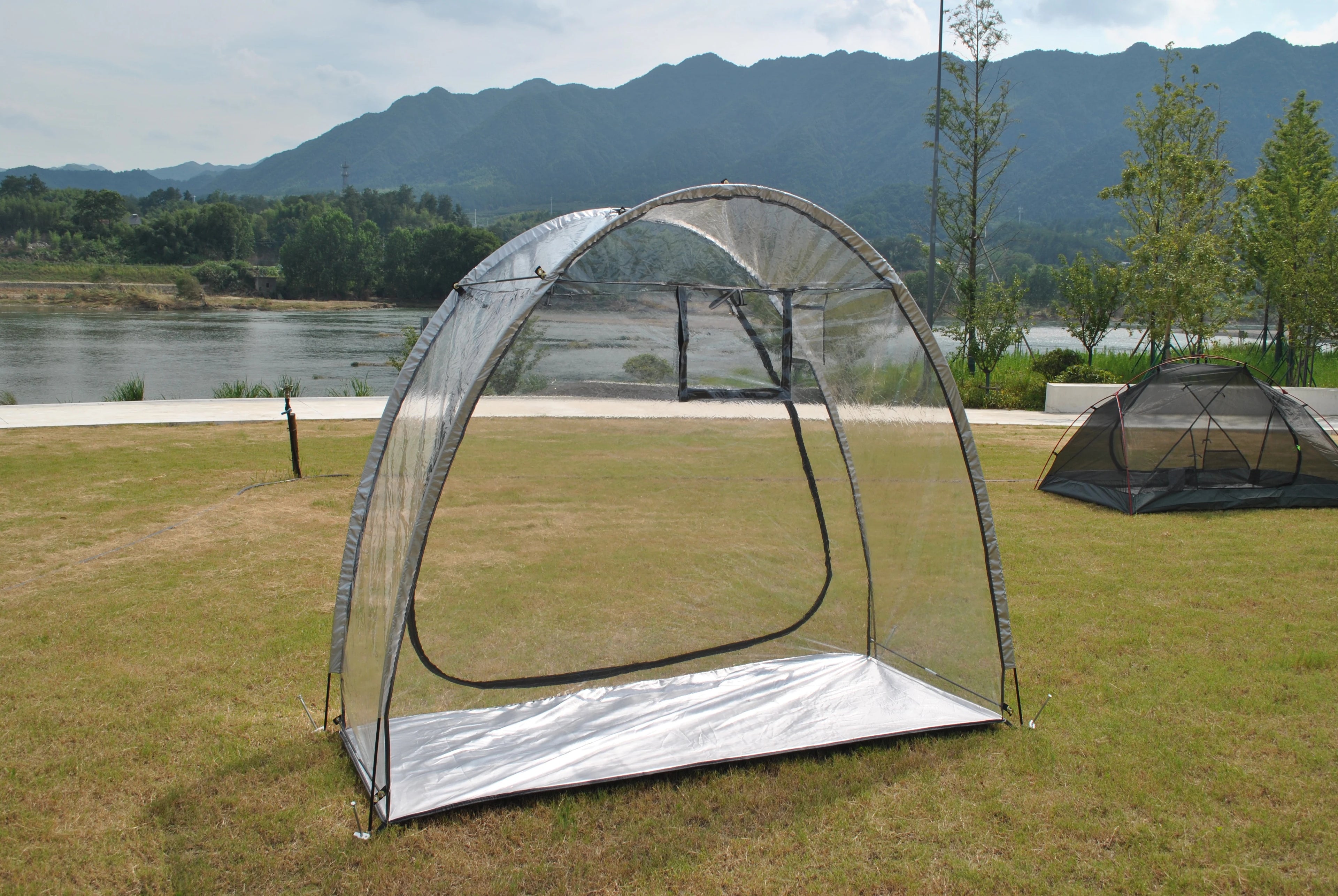 Weather Resistant Outdoor Clear Tent for Bike Trip Camping Picnic Winter Sports Transparent Fishing Shelter Garden 4 Season