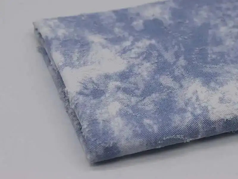 Tie Dye Denim Fabric DIY Washed Printed Sewing Jeans Dresses Bags Handbags Clothing Fabric