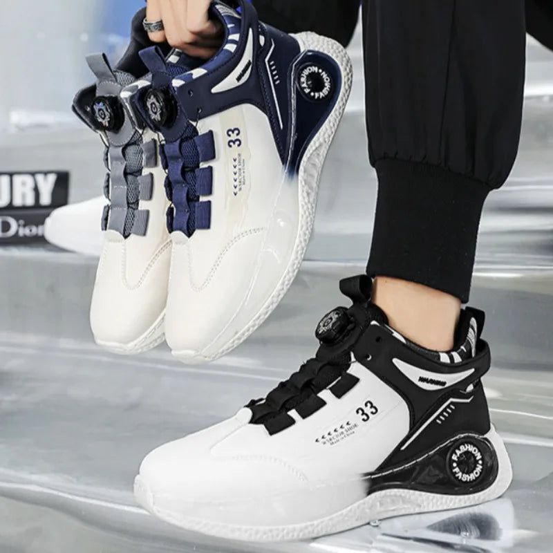 Trendy Men's Sports Running Shoes Designer New Rotating Buckle Comfortable Casual Sneakers Outdoor Basketball Shoes Tennis Shoe