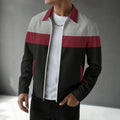 Spring and autumn new trend casual men's jacket with waffle pattern, multi-color zipper long-sleeved coat