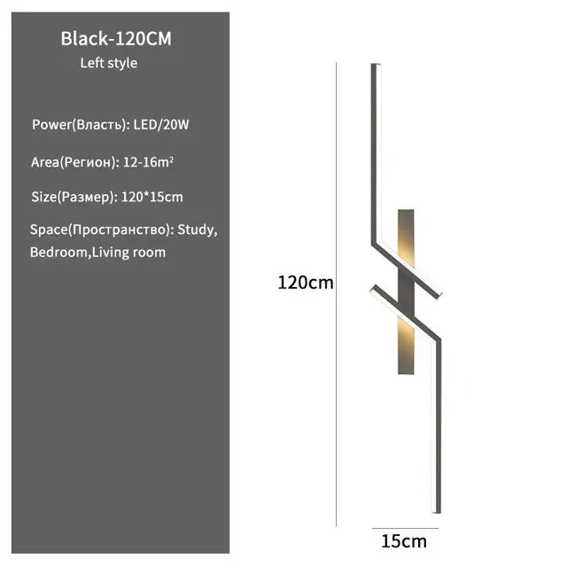Modern Minimalist LED Wall Lamps - Bedside Interior Lighting for Living Room Bedroom Stairs - TV Backlight Wall Decor Lights