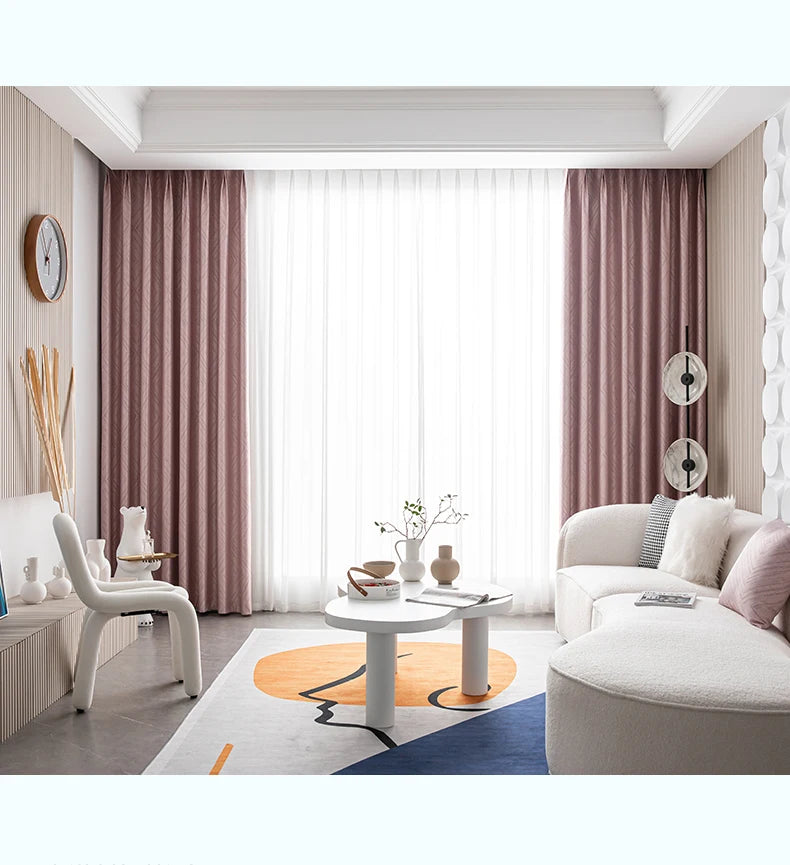 2025 Modern Light Luxury Fully Insulated Blackout Curtain Simple Sunscreen Bedroom Bay Window Curtains Soundproof Study Drapes