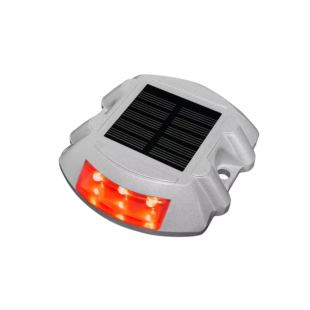 Smart Solar Road Studs with Motion Sensor - 6 LED Auto-Dimming Warning Lights IP68 Waterproof for Driveways/Parking Lots