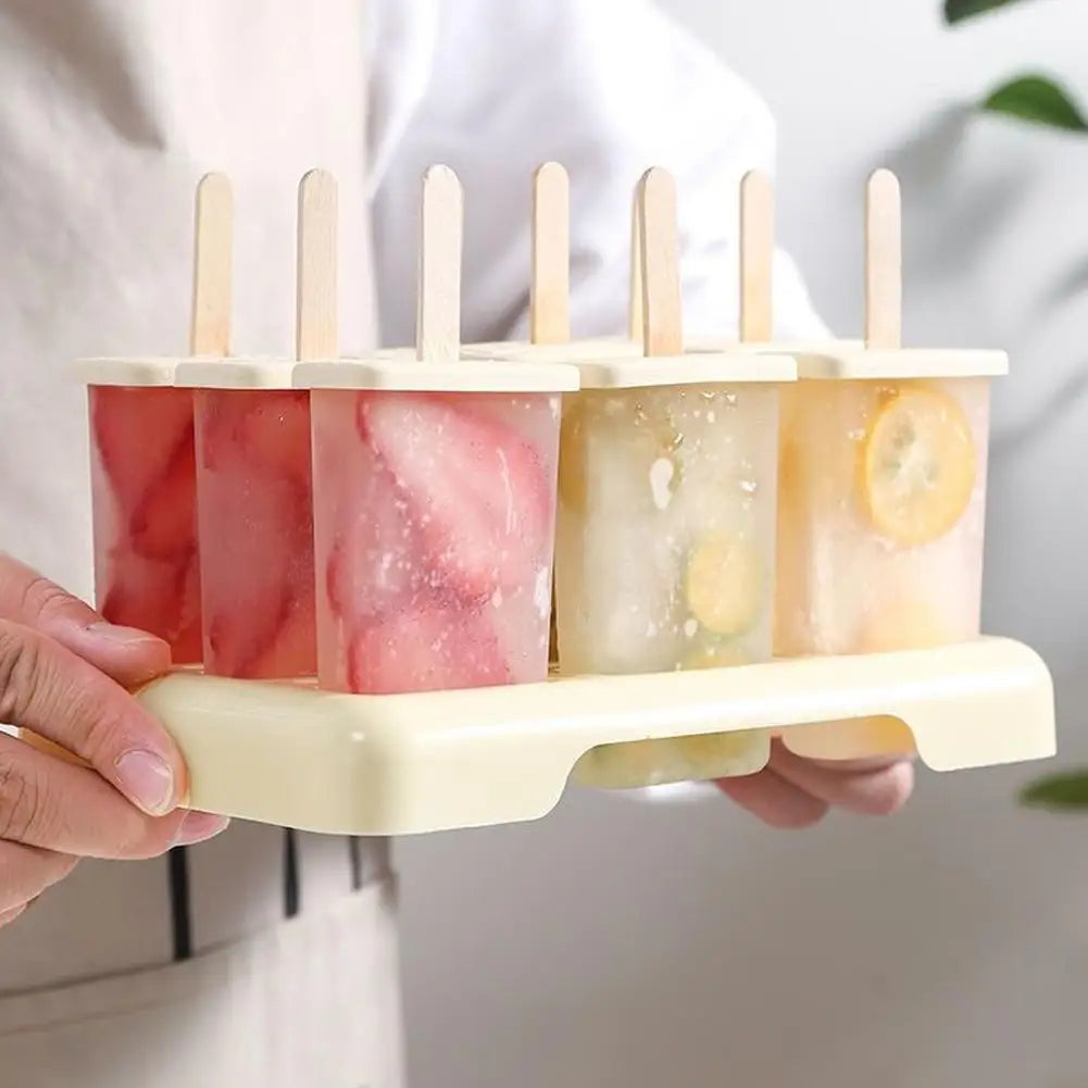 Popsicle Molds 9PCS Popsicle Maker Easy Release Popsicle Mold DIY Homemade Ice Box with Plastic Stick Kitchen Gadgets