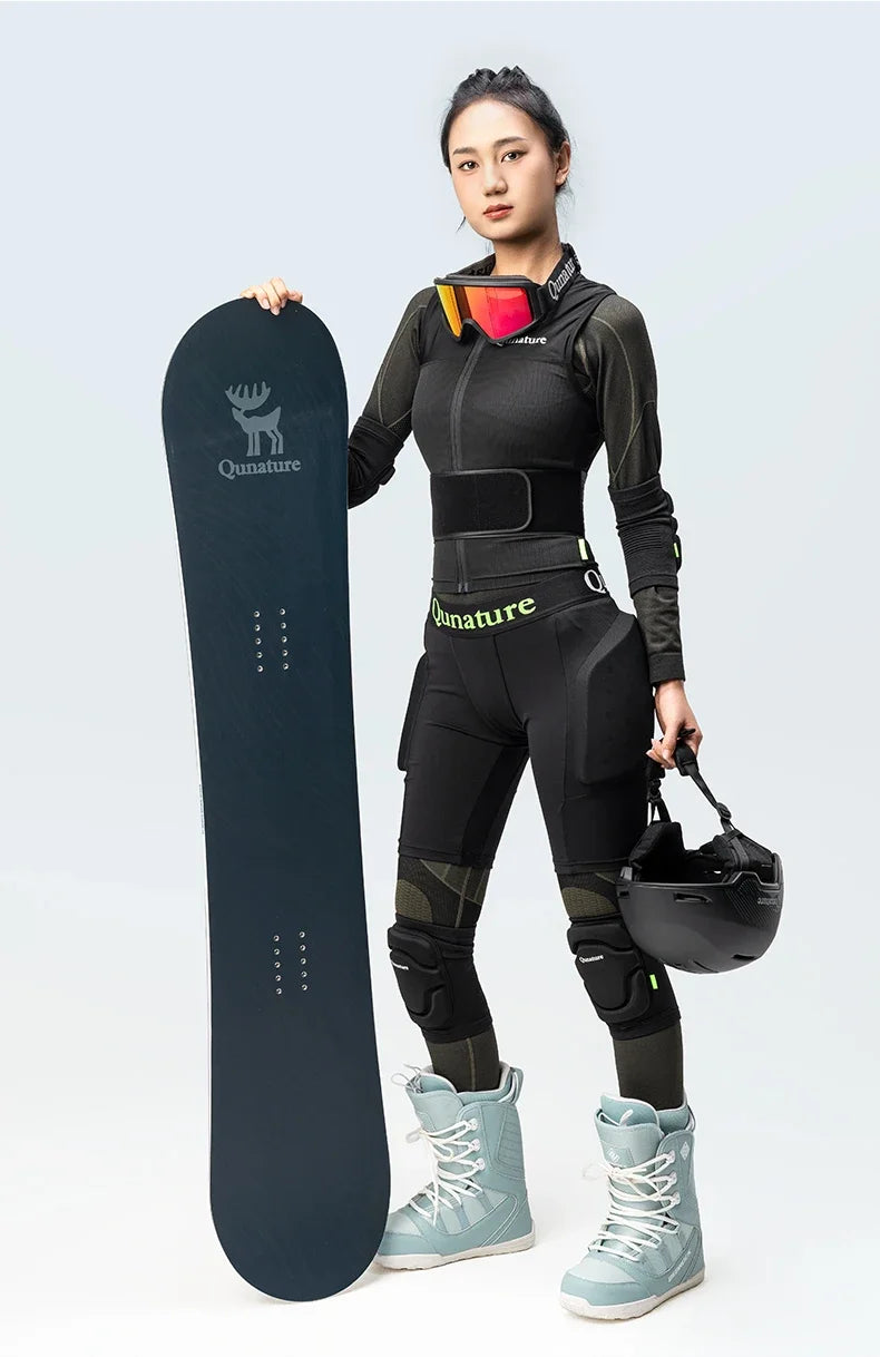 Qunature Sport Knee Pads Single Double Board Ski Knee Pads Protective Gear Knee Anti-fall Riding Outdoor  Legs Knee Pads