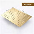 High Pressure Rainfall Stainless Steel Shower Head High Flow 8" 10" 12" Square Pressure Boosting Design Spa Bathroom Showerhead