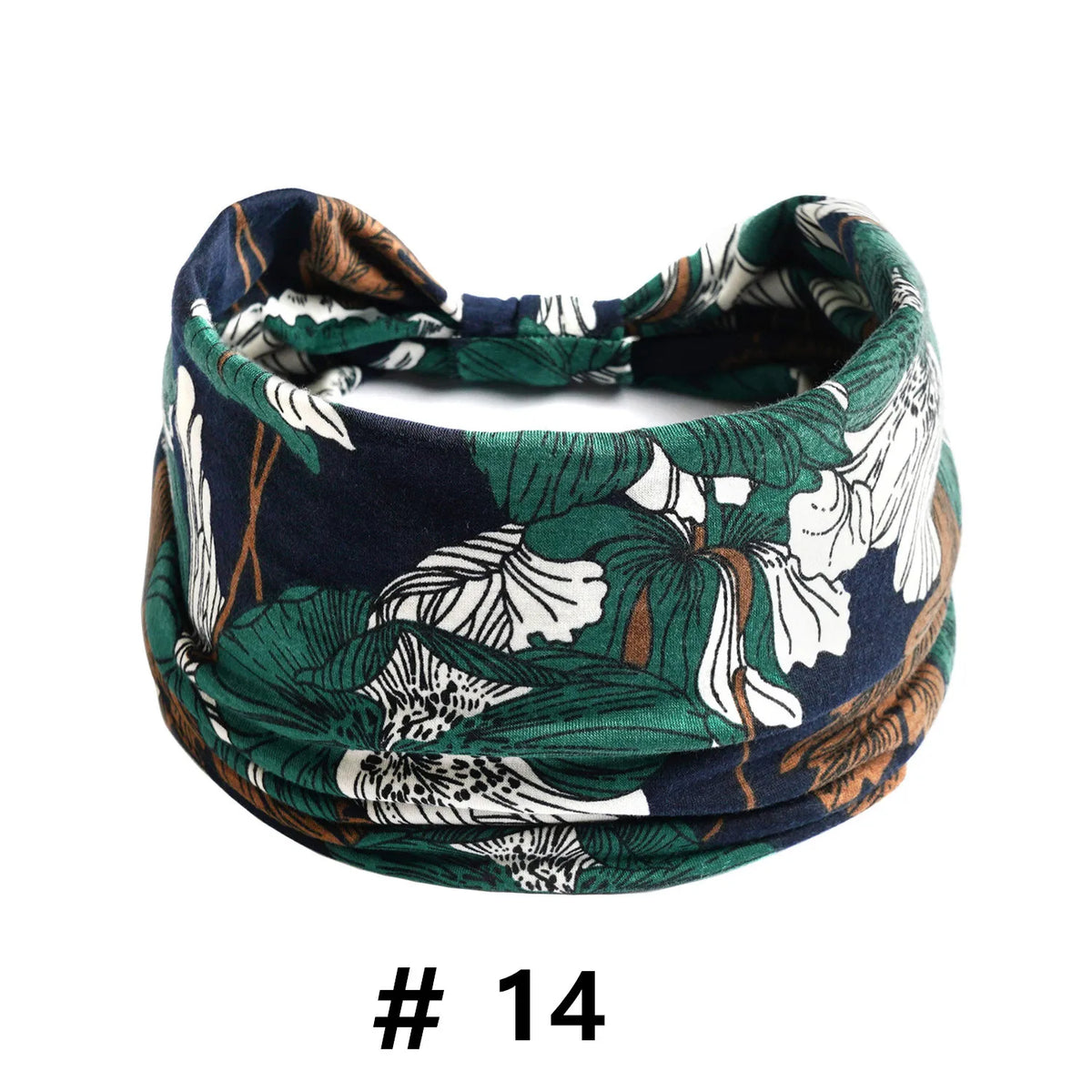 Boho Headbands for Women Cotton Wide Head Bands Stretch Hairband Non Slip Workout Yoga Running Turban Headwrap Hair Accessories