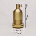 E14 Spiral Brass Light Sockets E12 Retro Ceiling Lamp Base Ceramic All Copper Accessories Lampshade Fixed Threaded Lamp Holder
