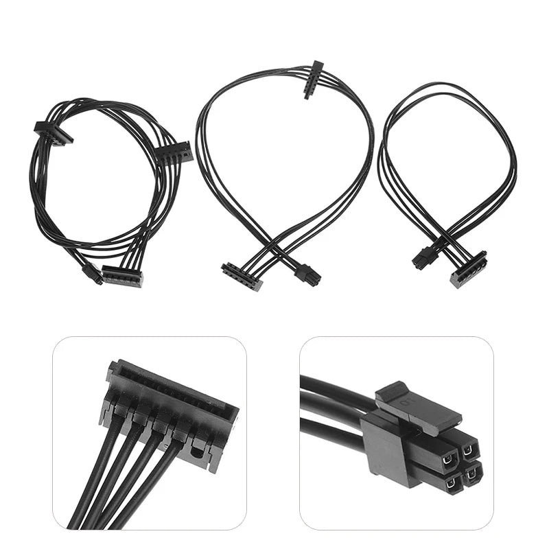 45/65cm Mini 4 Pin To SATA Power Supply Cable For Lenovo Main Board Interface Small 4Pin To One/Two/Three SATA SSD Power Supply
