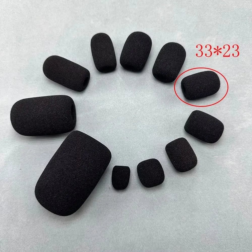 Microphone Cover Headset Replacement Foam Telephone Headphone Mic Case Microphone Windscreen Windshied Sponge 10Pcs