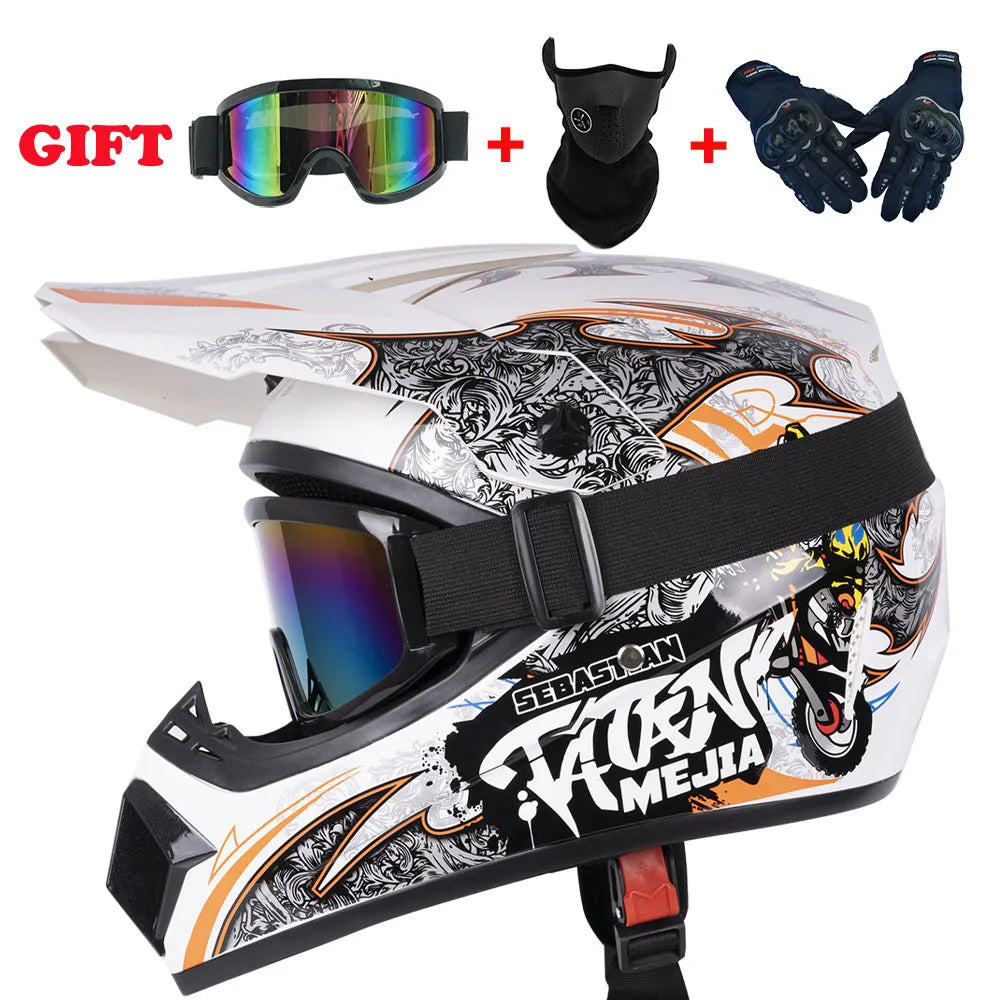 Full Face Off-Road Helmet: Conquer Every Trail DOT Certified Safety Unbeatable Value Built for Adventure for youth kids