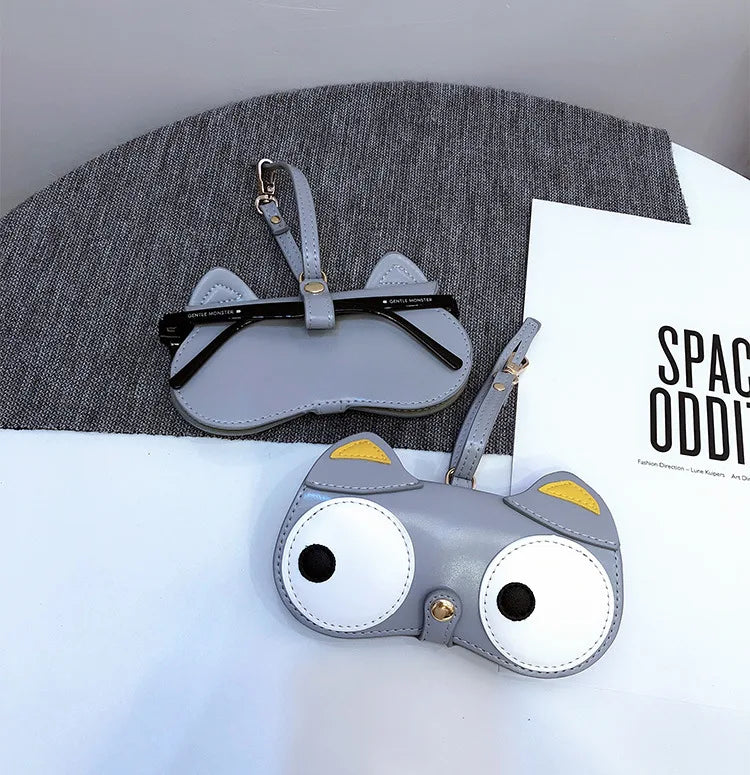 ins cartoon cute glasses case portable men and women sunglasses myopia glasses organizer bag protective sleeve glasses bag charm