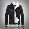 Autumn/Winter New Fashion Solid Color Lamb Wool Denim Jacket Men's Casual Thick Warm High Quality Plus-Size Jacket M-3XL