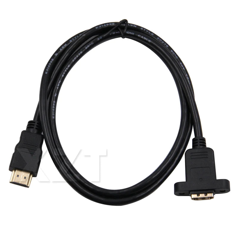 30cm/50cm/60cm/1m/1.5m Gold Plated HDMI-compatible Extension Cable Male to Female With Panel Mount  For HD TV LCD Lapt