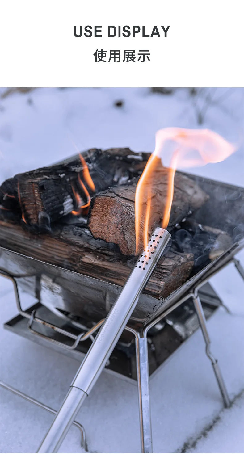 Campingmoon XD-6 Stainless Steel Fire Torch for Outdoor Camping and Barbecue Camping Gear