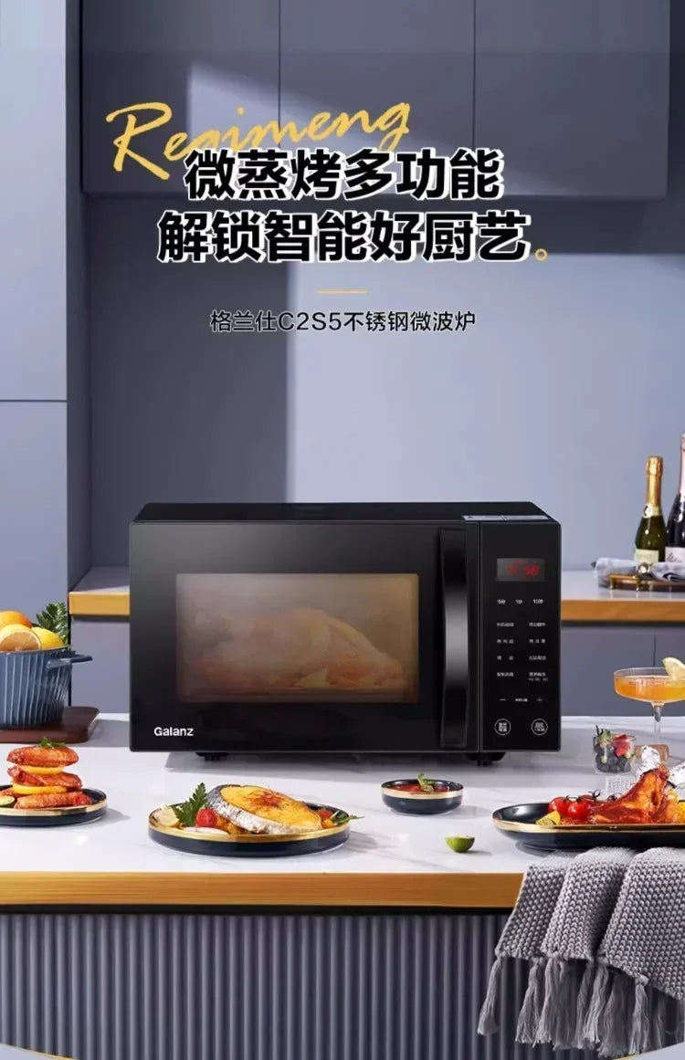 220V Grainfree Stainless Steel Microwave Oven with Integrated Steamer and Bake oven - Home Use Microwaves A
