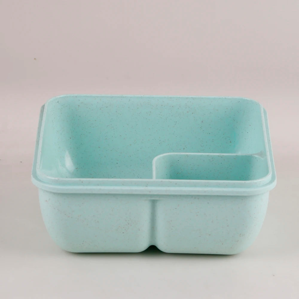 Microwave Lunch Box, Eco-Friendly BPA Free Wheat Straw Bento Box with Chopsticks , Kitchen Food Container ,Soup Can with Spoon