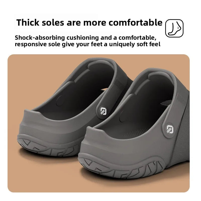 Summer Barefoot Sandals for Men and Women Thick Bottom Anti Slip Fashion Beach Shoes Travel Vacation Leisure Breathable Slippers