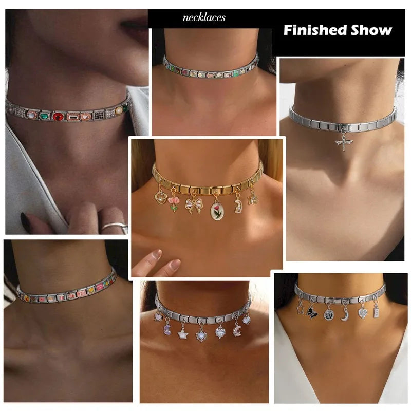 Y2K Cute Funny Sofa Cats Dogs Italian Charm Fit 9mm Stainless Steel Women DIY Bracelet Drop Shipping Fashion Jewelry Wholesale