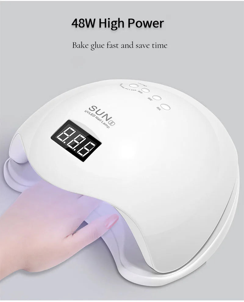 Nail Dryer Gel Nail Polish Curing LED UV Light With 4 Timers Automatic Sensor LCD Display Professional Nail Art Tools Accessorie